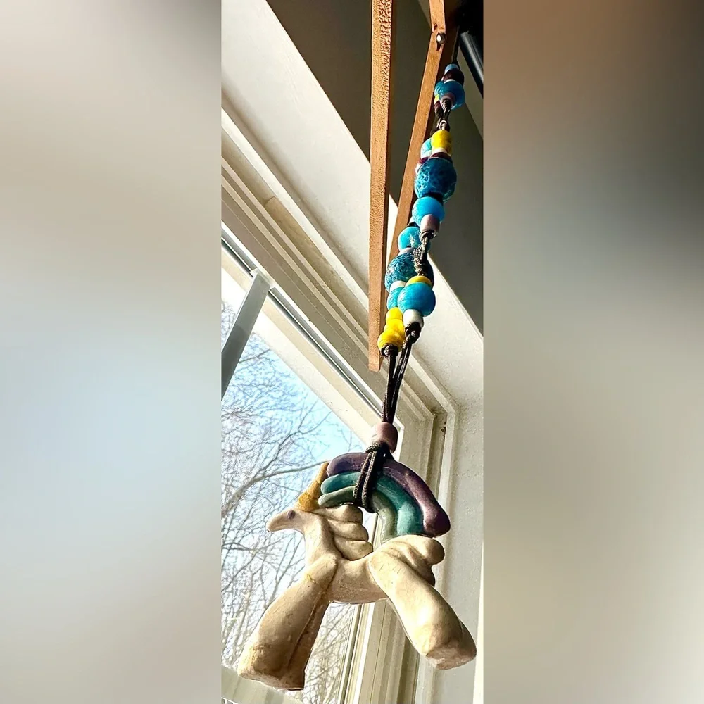 🦄 Handmade Unicorn Colorful Beaded Necklace or hanging decor